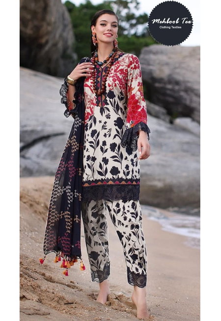Johra Tex 1377 B Cotton Dupatta Pakistani Salwar Suits Wholesale Suppliers In Mumbai
